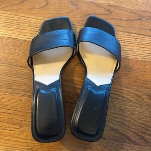 Franco Sarto Black Slide Sandals
